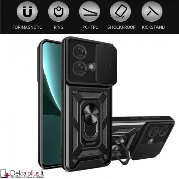 5in1 smūgiams atsparus dėklas su kameros apsauga - juodas (Motorola Edge 40 Neo)
